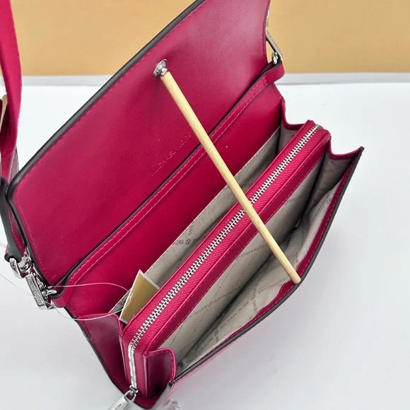 MICHAEL KORS
Jet Set Large Ombré Signature Logo Crossbody Bag Dark Raspberry - Picture 9 of 15